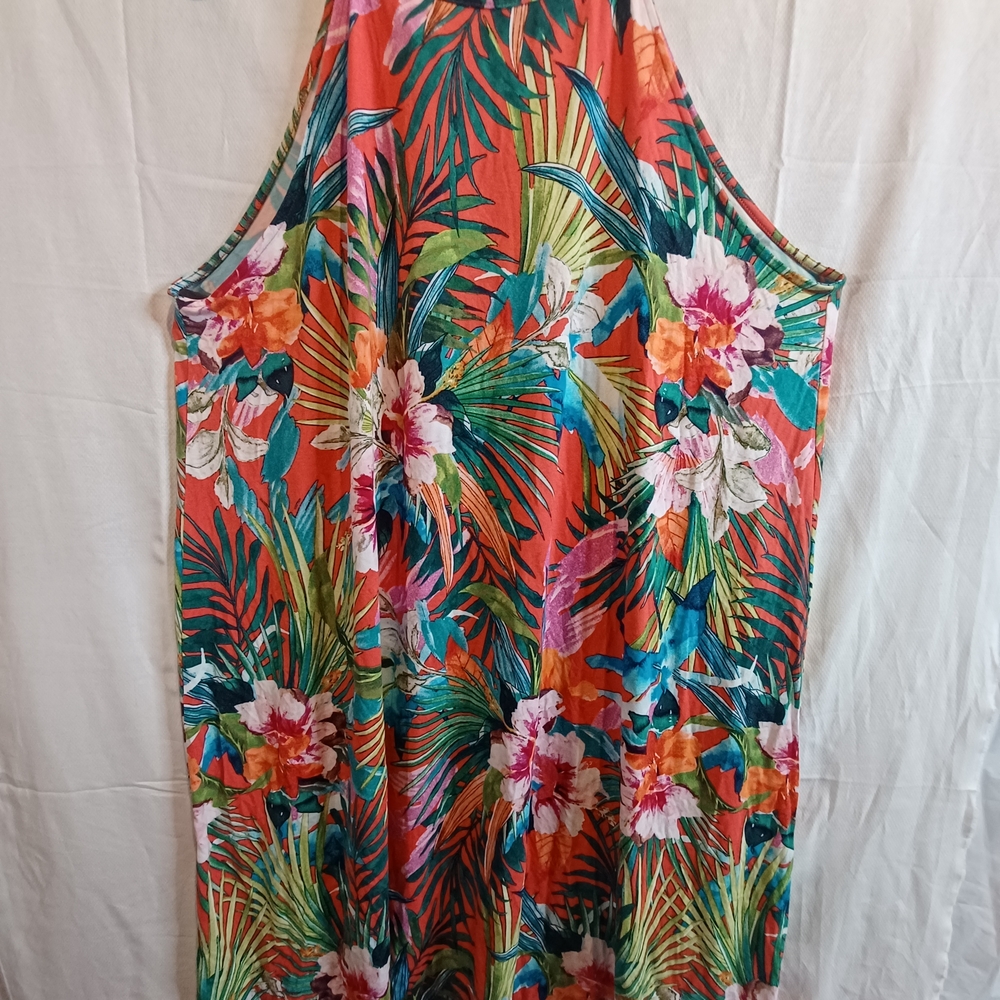 Time and Tru Colorful Patterned Dress (D)